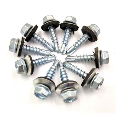 EPDM Hex Head Self Drilling Decking Screw placcate in zinco