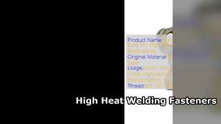 Bulloni per dadi per saldatura ad alta temperatura in acciaio inossidabile 316